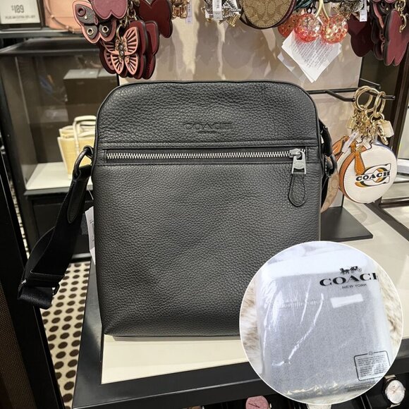 COACH Houston Flight Bag 4011 QB/BK - Picture 1 of 12